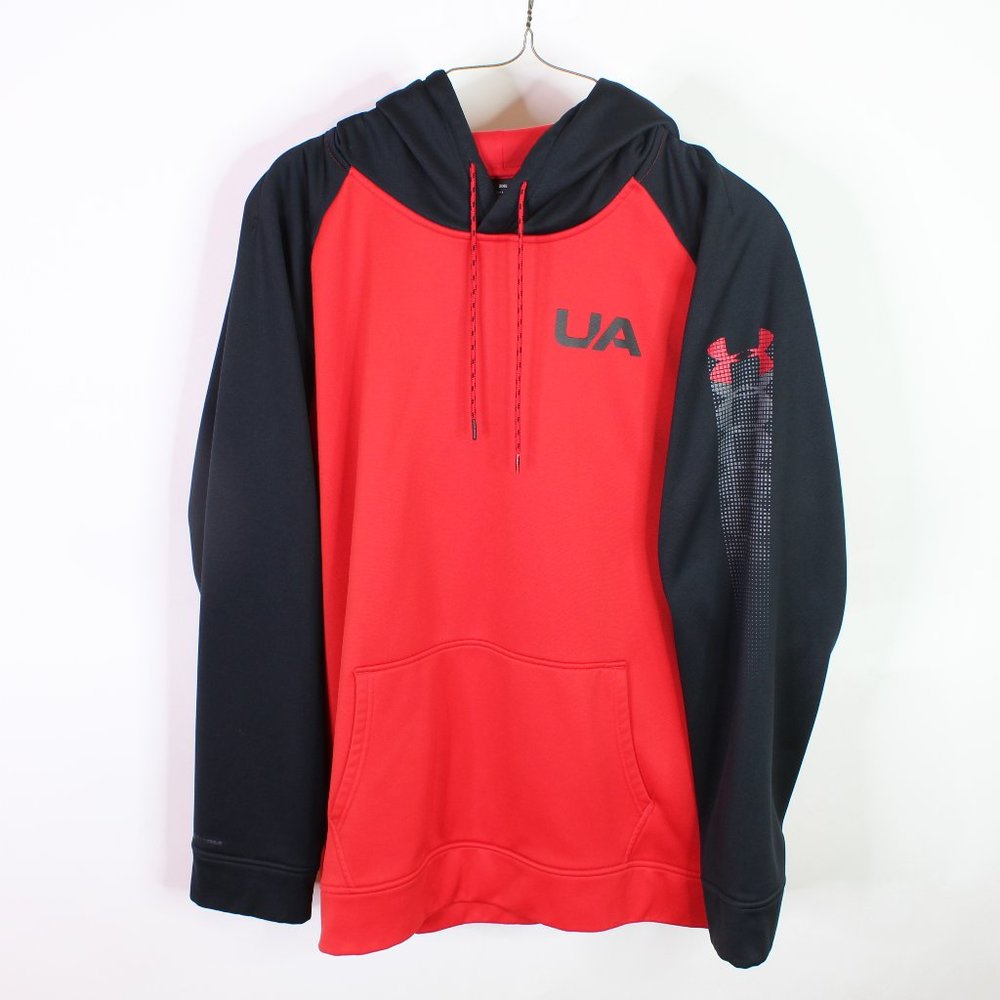 Red and Black Under Armour Coldgear Mens Hoodie Sweatshirt 3XL